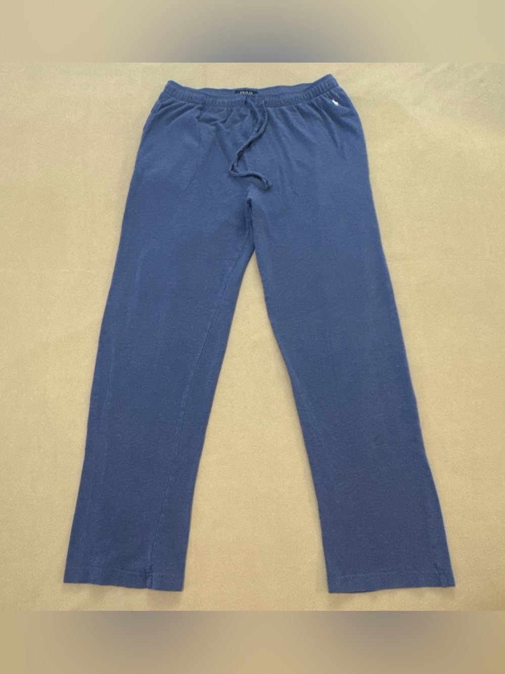 Polo Ralph Lauren Men's Navy Drawstring Joggers with white pony logo